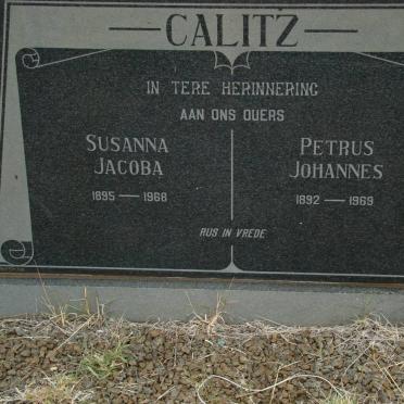 CALITZ Petrus Johannes 1892-1969 &amp; Susanna Jacoba 1895-1968