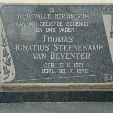 DEVENTER Thomas Ignatius Steenekamp, van 1921-1976