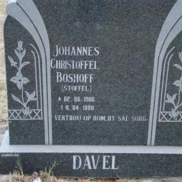 DAVEL Johannes Christoffel Boshoff 1906-1998