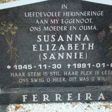 FERREIRA Susanna Elizabeth 1945-1991