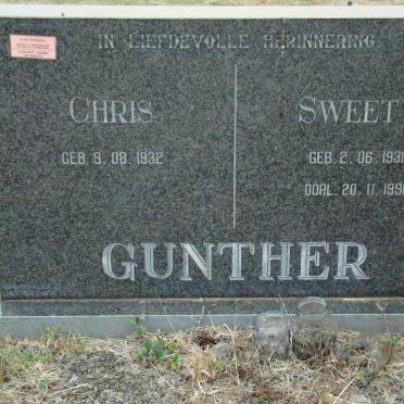 GUNTHER Chris 1932- &amp; Sweety 1931-1991
