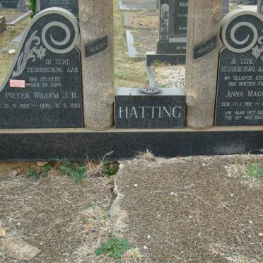 HATTING Pieter Willem J.H. 1905-1983 &amp; Anna Magretha 1912-1973