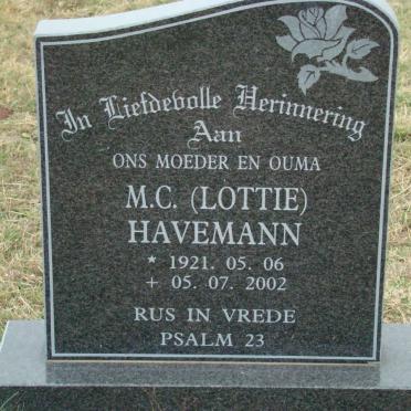 HAVEMANN M.C. 1921-2006