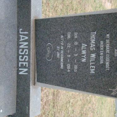 JANSSEN Thomas Willem Alwyn 1915-1984