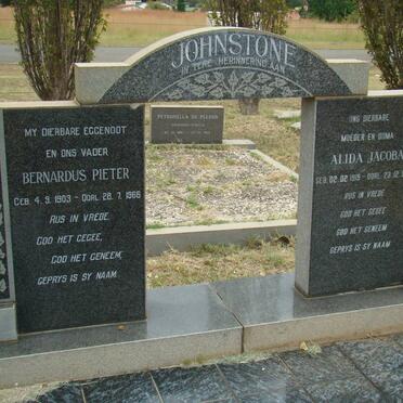 JOHNSTONE Bernardus Pieter 1903-1966 &amp; Alida Jacoba 1919-1995