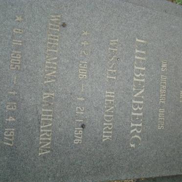 LIEBENBERG Wessel Hendrik 1906-1976 &amp; Wilhelmina Katharina 1905-1977