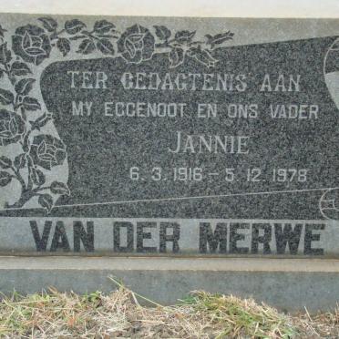 MERWE Jannie, van der 1916-1978