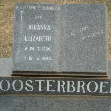 OOSTERBROEK Johanna Elizabeth 1904-1984