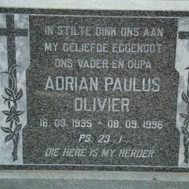 OLIVIER Adrian Paulus 1935-1996