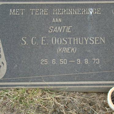 OOSTHUYSEN S.C.E. nee KRIEK 1950-1973