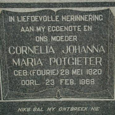 POTGIETER Cornelia Johanna Maria nee FOURIE 1920-1968