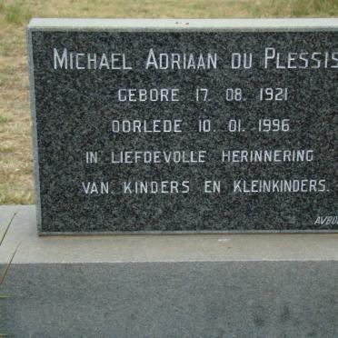 PLESSIS Michael Adriaan, du 1921-1996