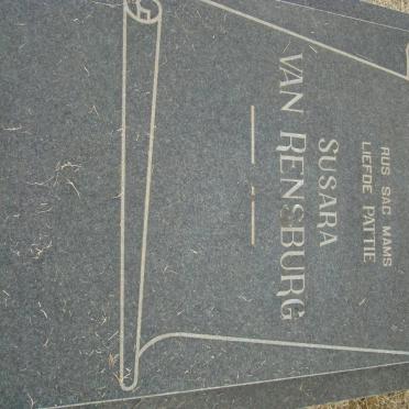 RENSBURG Susara, van