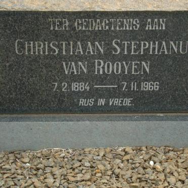 ROOYEN Christiaan Stephanus, van 1884-1966