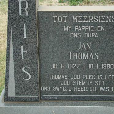 RIES Jan Thomas 1922-1980