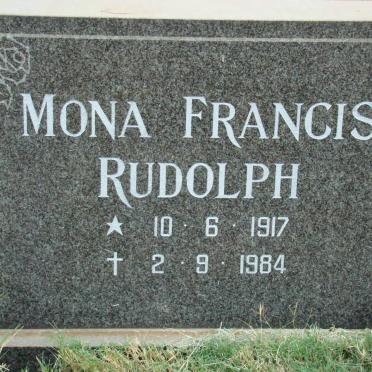 RUDOLPH Mona Francis 1917-1984