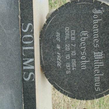 SOLMS Johannes Wilhelmus Ebersohn 1954-1975