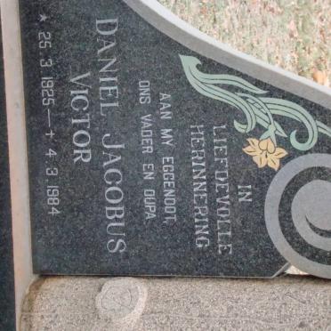 VICTOR Daniel Jacobus 1925-1984