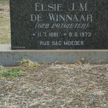 WINNAAR Elsie J.M., de nee POTGIETER 1881-1973