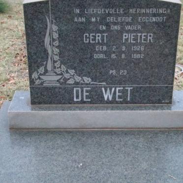 WET Gert Pieter, de 1926-1982