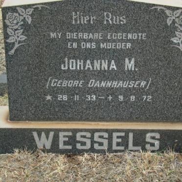 WESSELS Johanna M. nee DANNHAUSER 1933-1972
