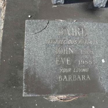 BAIRD John -1968 &amp; Eve -1985