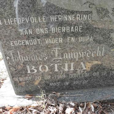 BOTHA Johannes Lamprecht 1919-1985