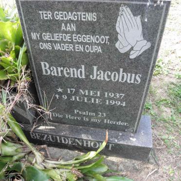 BEZUIDENHOUT Barend Jacobus 1937-1994