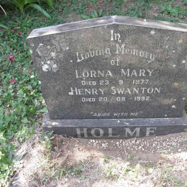 HOLME Henry Swanton -1992 &amp; Lorna Mary -1977