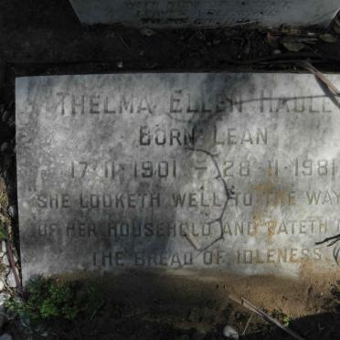 HADLEY Thelma Ellen nee LEAN 1901-1981