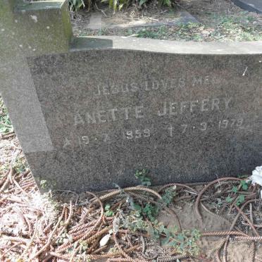 JEFFERY Anette 1959-1979