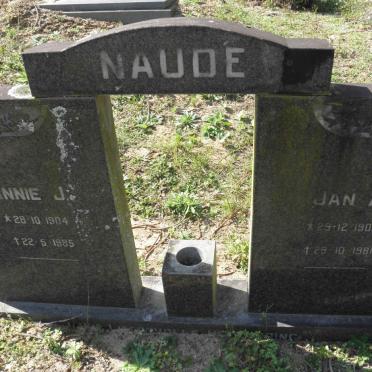 NAUDE Jan A. 1909-1981 &amp; Annie J. 1904-1985