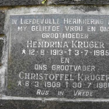 KRUGER Christoffel 1909-1986 &amp; Hendrina 1913-1985