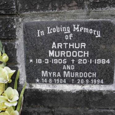 MURDOCH Arthur 1905-1984 &amp; Myra 1904-1994