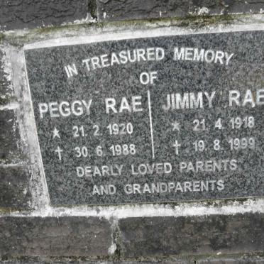 RAE Jimmy 1918-1999 &amp; Peggy 1920-1988