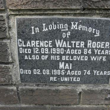 ROGERS Clarence Walter -1990 &amp; Mai -1985