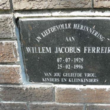 FERREIRA Willem Jacobus 1929-1996