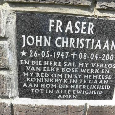 FRASER John Christiaan 1947-2009