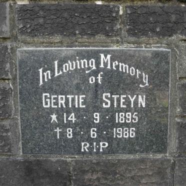 STEYN Gertie 1895-1986