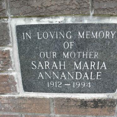 ANNANDALE Sarah Maria 1912-1944