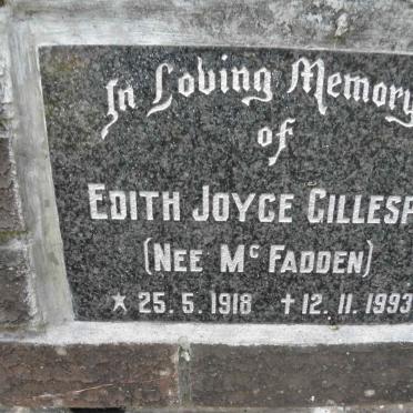 GILLESPIE Edith Joyce nee McFADDEN 1918-1993