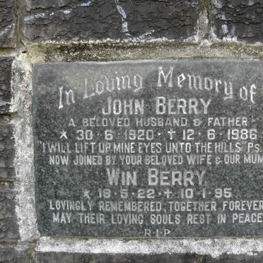 BERRY John 1920-1986 &amp; Win ??22-??95