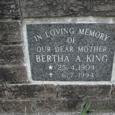 KING Bertha A. 1904-1994