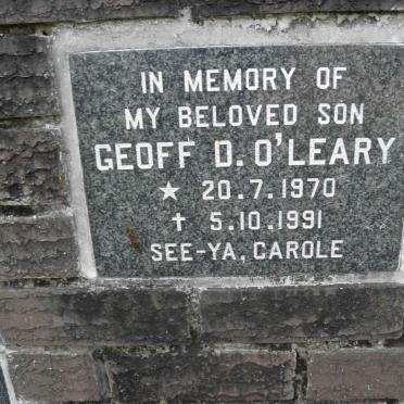 O'LEARY Goeff D. 1970-1991