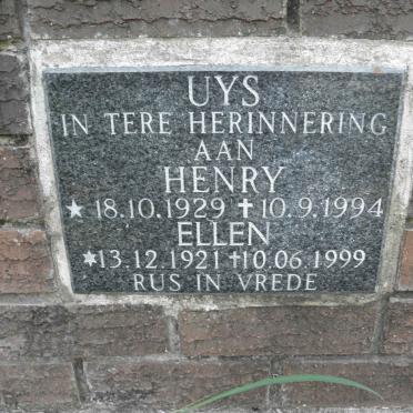 UYS Henry 1929-1944 &amp; Ellen 1921-1999