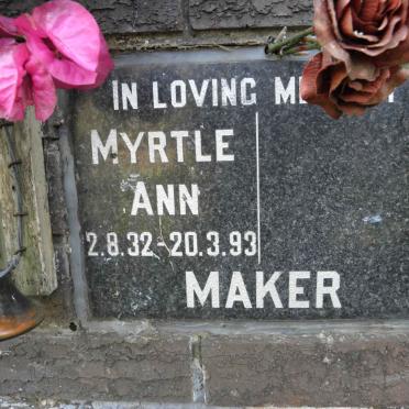 MAKER Myrtle Ann 1932-1993