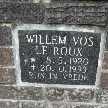 ROUX Willem Vos, le 1920-1993