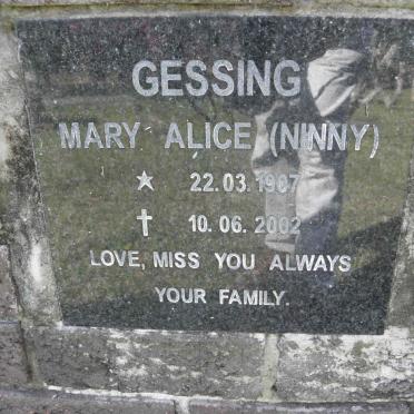 GESSING Mary Alice 1907-2002