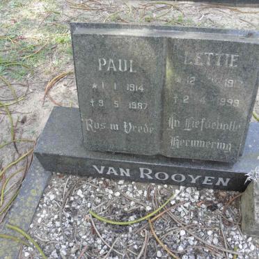 ROOYEN Paul, van 1914-1987 &amp; Lettie 1917-1999
