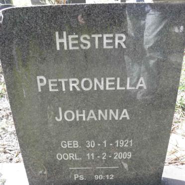 STRATEN Hester Petronella Johanna, van 1921-2009